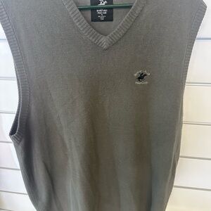 Beverly Hills Polo Club Gray V-Neck Sweater Vest